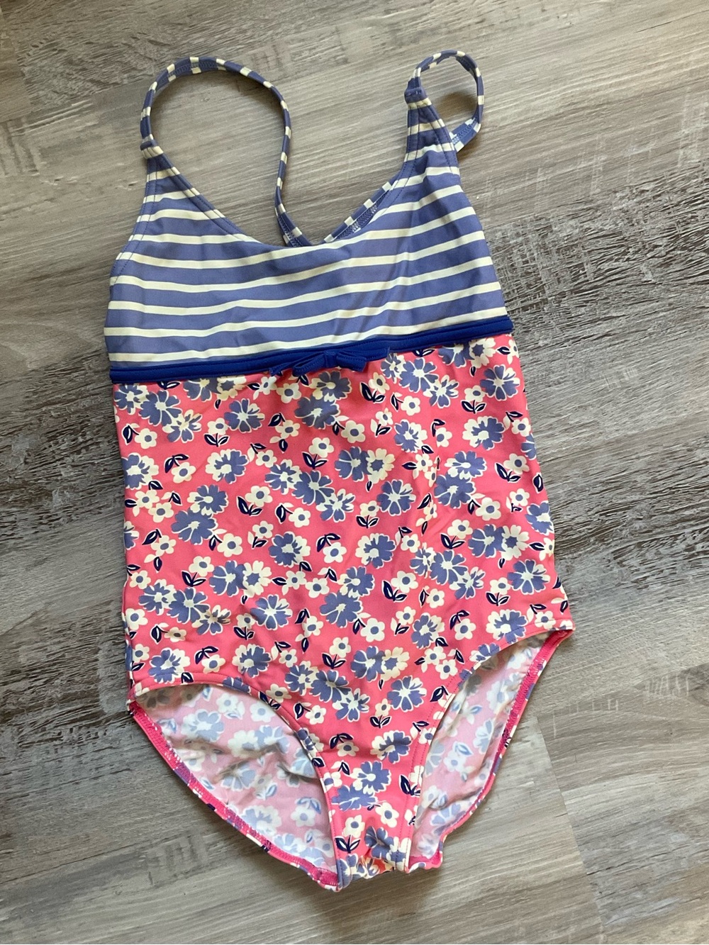 MINI BODEN 9/10 Floral One-Piece Swimsuit